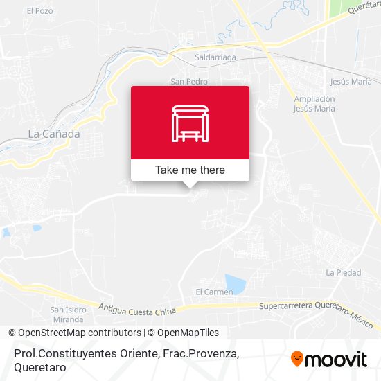 Mapa de Prol.Constituyentes Oriente, Frac.Provenza