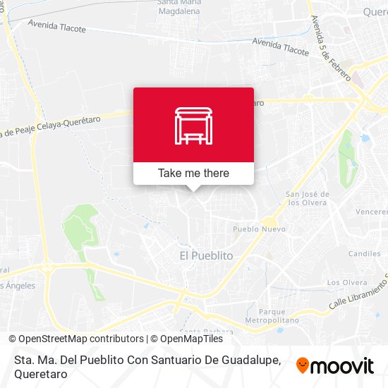 Mapa de Sta. Ma. Del Pueblito Con Santuario De Guadalupe
