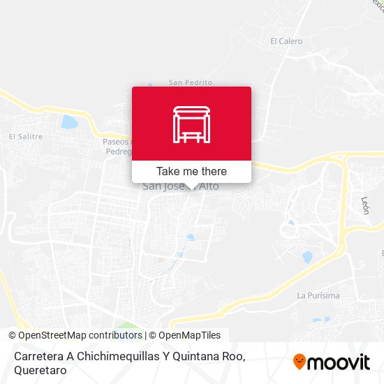 Carretera A Chichimequillas Y Quintana Roo map