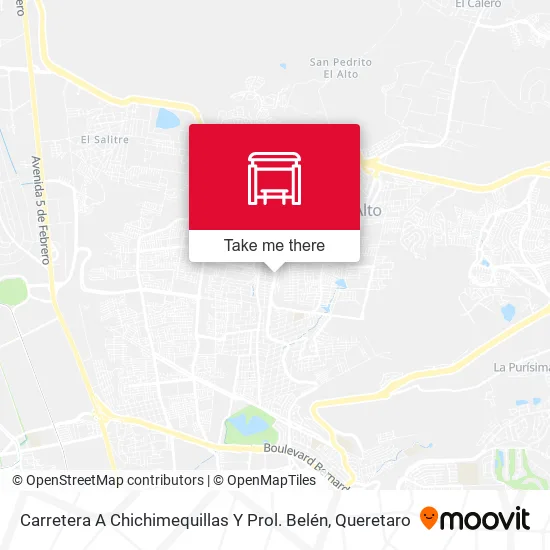 Mapa de Carretera A Chichimequillas Y Prol. Belén