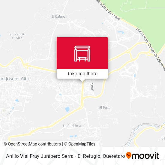 Mapa de Anillo Vial Fray Junípero Serra - El Refugio