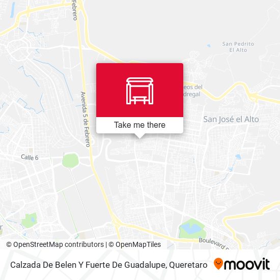 Calzada De Belen Y Fuerte De Guadalupe map