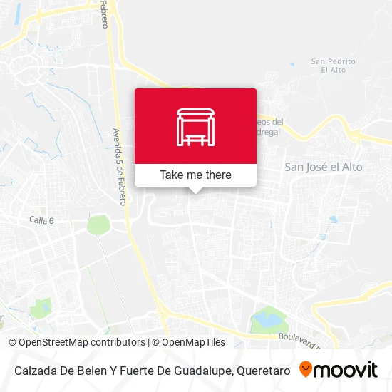 Calzada De Belen Y Fuerte De Guadalupe map