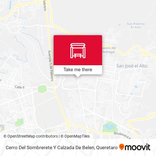 Cerro Del Sombrerete Y Calzada De Belen map