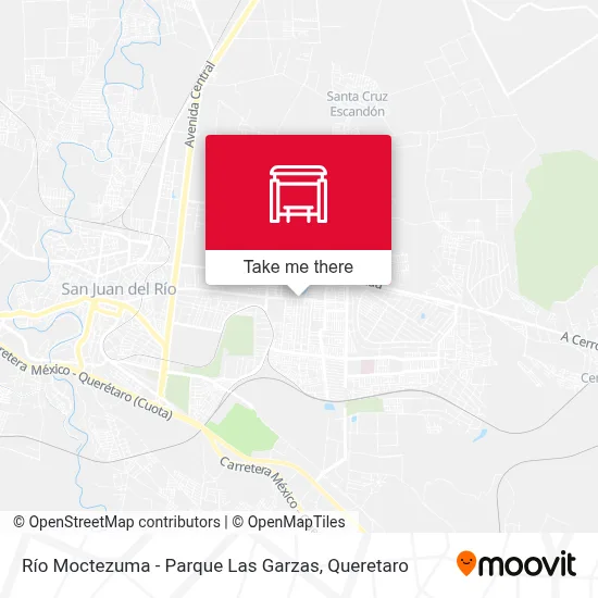 Río Moctezuma - Parque Las Garzas map