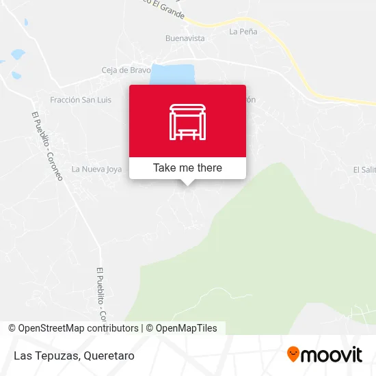Las Tepuzas map