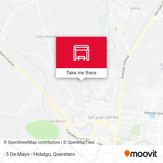 5 De Mayo - Hidalgo map
