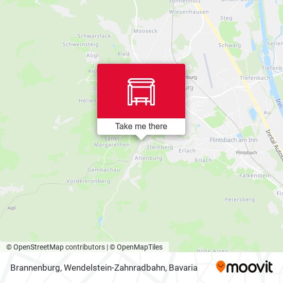 Brannenburg, Wendelstein-Zahnradbahn map