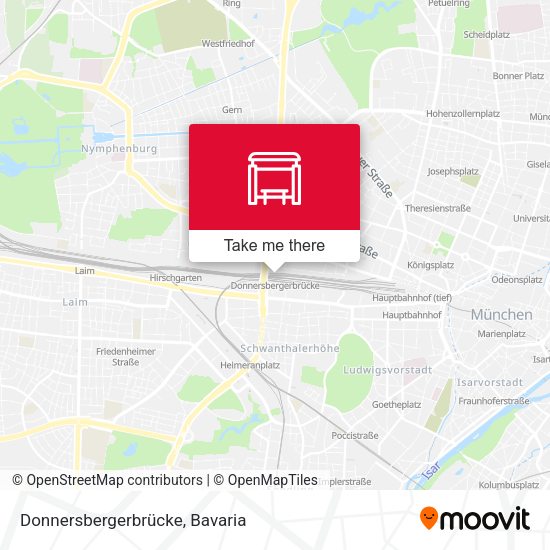 Donnersbergerbrücke map