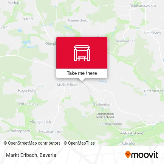 Карта Markt Erlbach