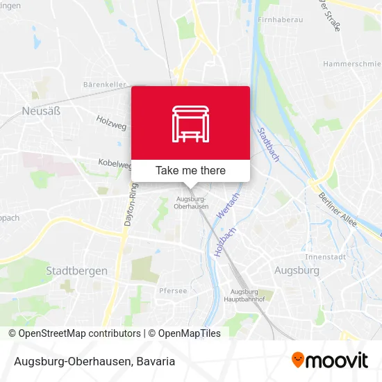 Augsburg-Oberhausen map