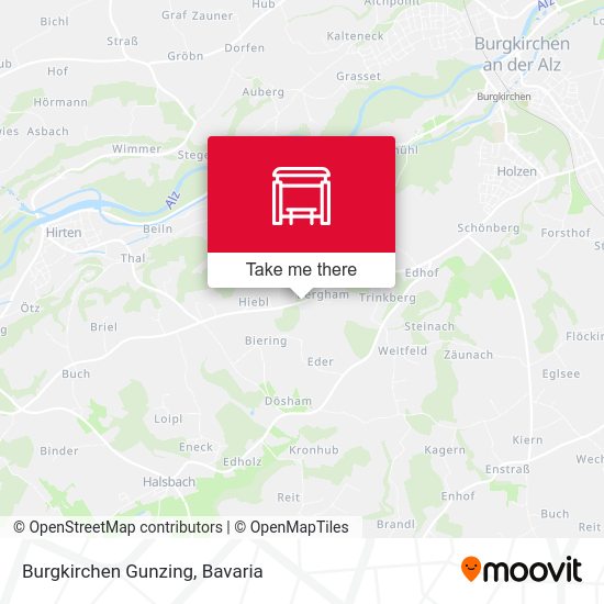 Карта Burgkirchen Gunzing