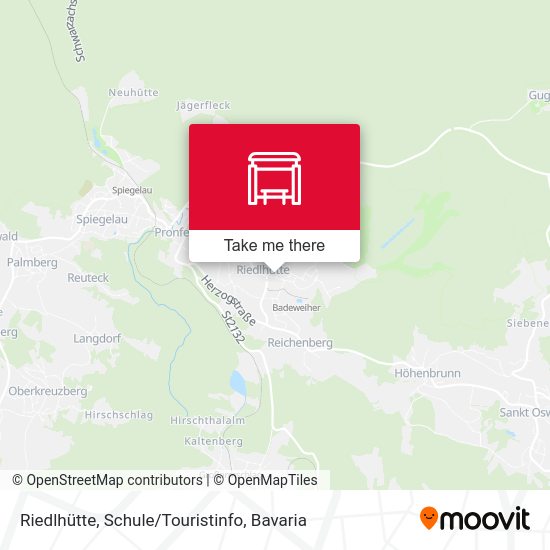 Riedlhütte, Schule/Touristinfo map