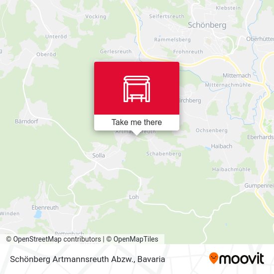 Schönberg Artmannsreuth Abzw. map