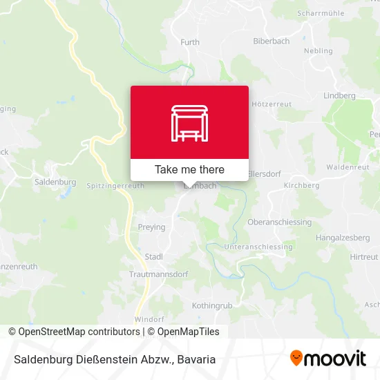 Карта Saldenburg Dießenstein Abzw.