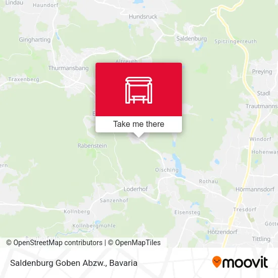 Карта Saldenburg Goben Abzw.