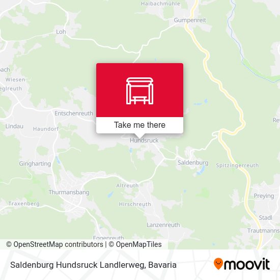 Saldenburg Hundsruck Landlerweg map