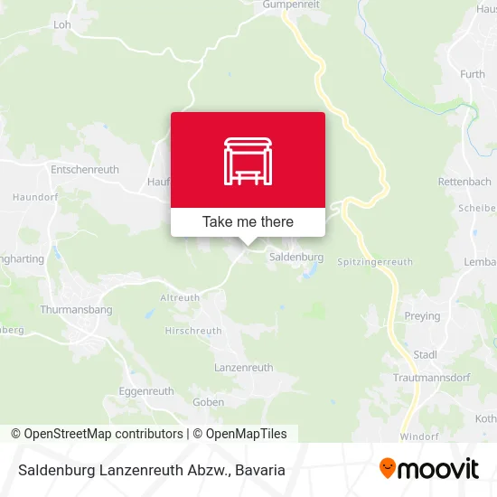 Карта Saldenburg Lanzenreuth Abzw.