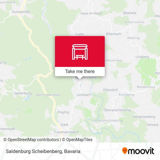 Saldenburg Scheibenberg map
