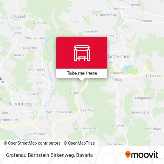 Grafenau Bärnstein Birkenweg map
