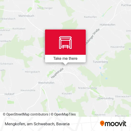Карта Mengkofen, am Schwebach