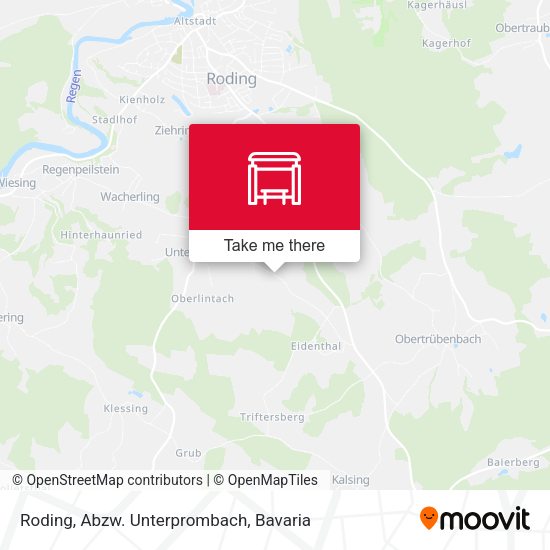 Roding, Abzw. Unterprombach map