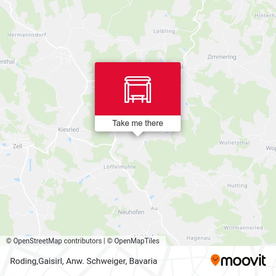 Roding,Gaisirl, Anw. Schweiger map