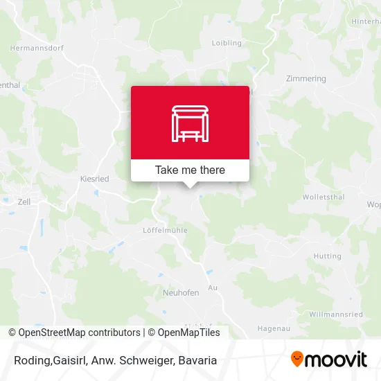 Карта Roding,Gaisirl, Anw. Schweiger