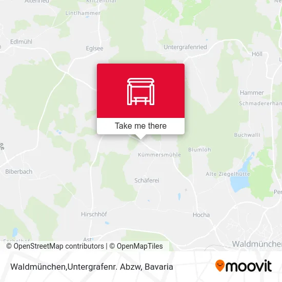 Карта Waldmünchen,Untergrafenr. Abzw