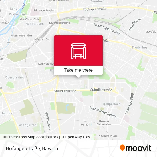 Карта Hofangerstraße