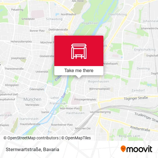 Карта Sternwartstraße