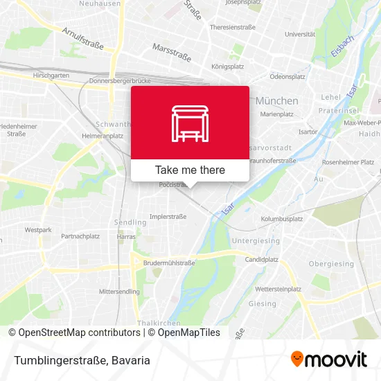 Карта Tumblingerstraße
