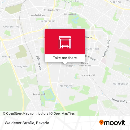 Карта Weidener Straße