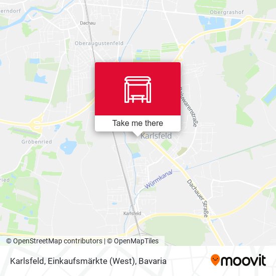 Karlsfeld, Einkaufsmärkte (West) map