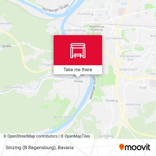 Карта Sinzing (B Regensburg)