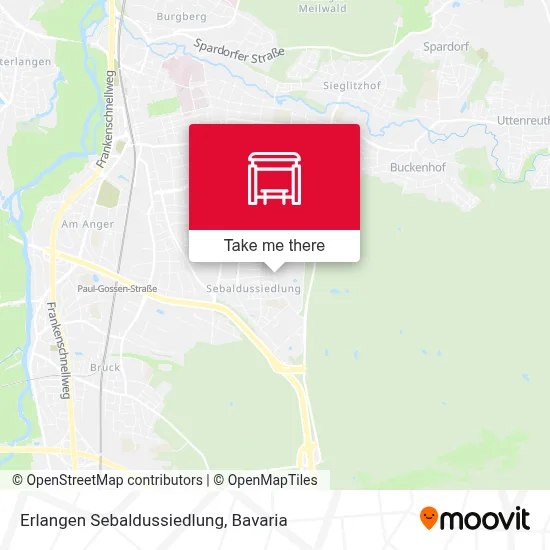 Erlangen Sebaldussiedlung map