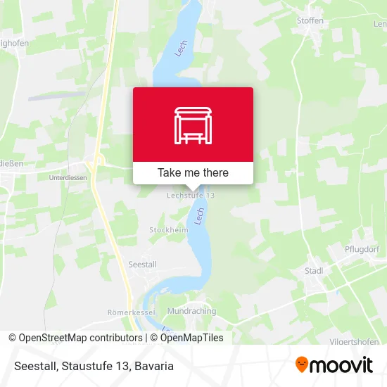 Карта Seestall, Staustufe 13