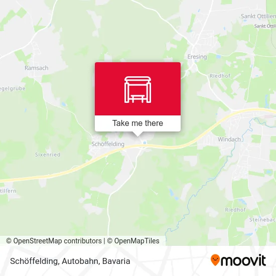 Карта Schöffelding, Autobahn