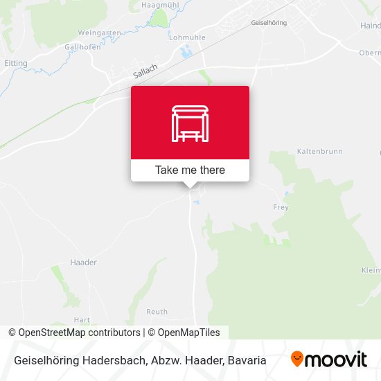 Карта Geiselhöring Hadersbach, Abzw. Haader