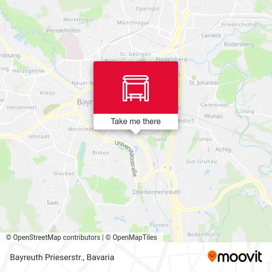 Карта Bayreuth Prieserstr.
