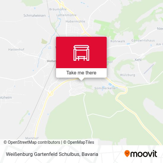 Карта Weißenburg Gartenfeld Schulbus