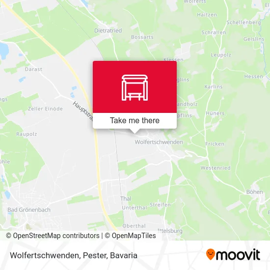 Карта Wolfertschwenden, Pester