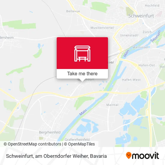 Карта Schweinfurt, am Oberndorfer Weiher