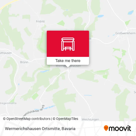 Карта Wermerichshausen Ortsmitte