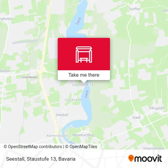 Карта Seestall, Staustufe 13