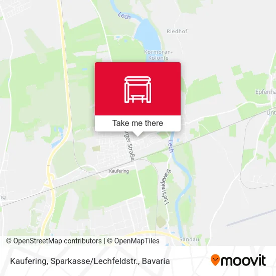 Карта Kaufering, Sparkasse / Lechfeldstr.
