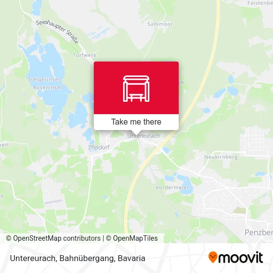 Карта Untereurach, Bahnübergang