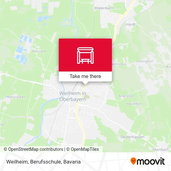 Карта Weilheim, Berufsschule