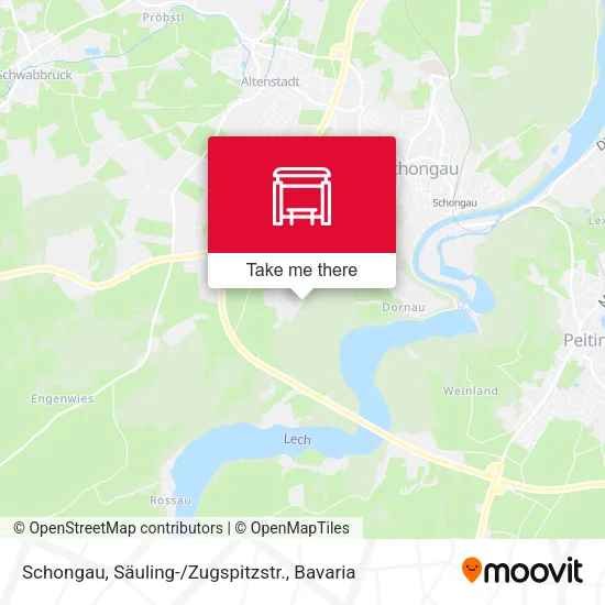 Карта Schongau, Säuling- / Zugspitzstr.