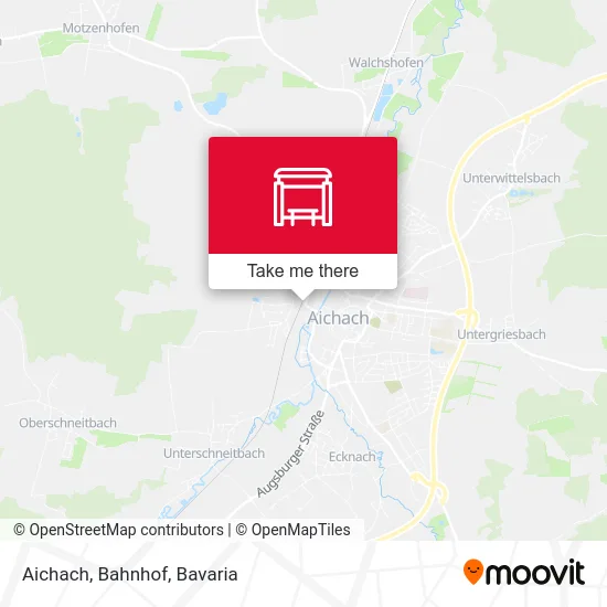 Карта Aichach, Bahnhof